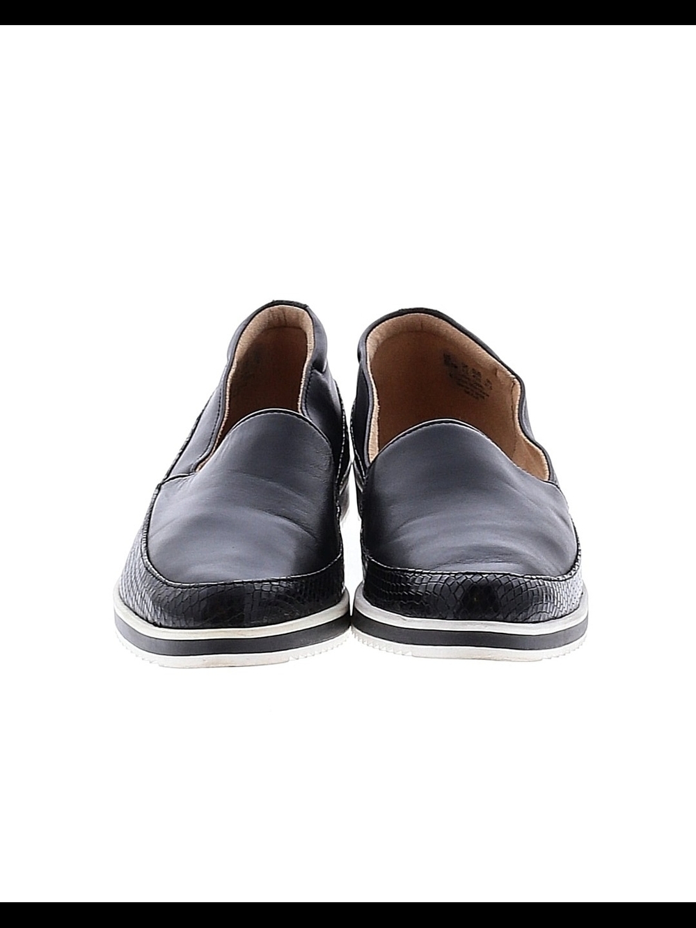 Naturalizer Black Leather Slip-On Loafers